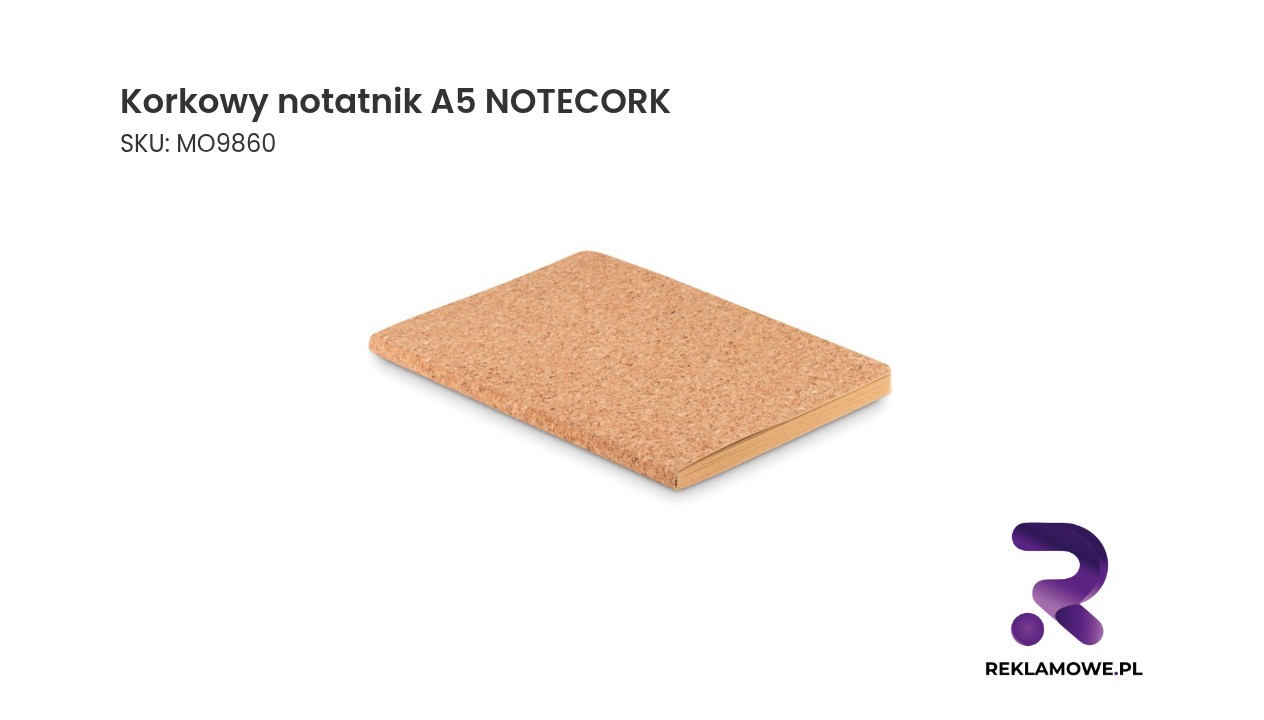 Korkowy notatnik A5 o nazwie NOTECORK idealny do notatek