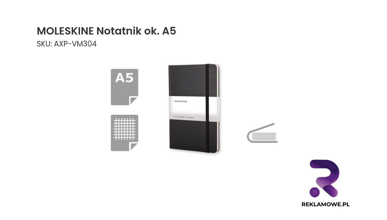 MOLESKINE Notatnik ok. A5 Notatnik Moleskine w rozmiarze A5