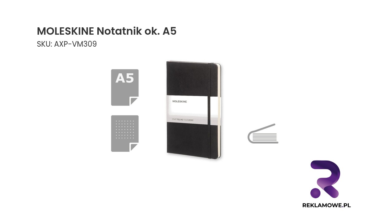 MOLESKINE Notatnik ok. A5 Notatnik Moleskine rozmiar A5