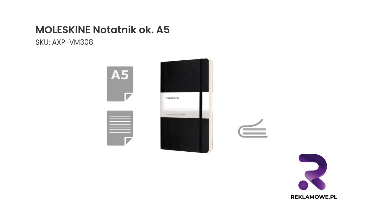 MOLESKINE Notatnik ok. A5 Notatnik MOLESKINE okładka formatu A5