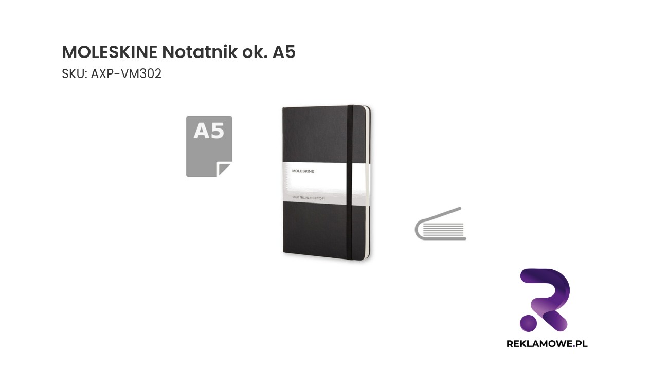 Notatnik MOLESKINE rozmiar około A5