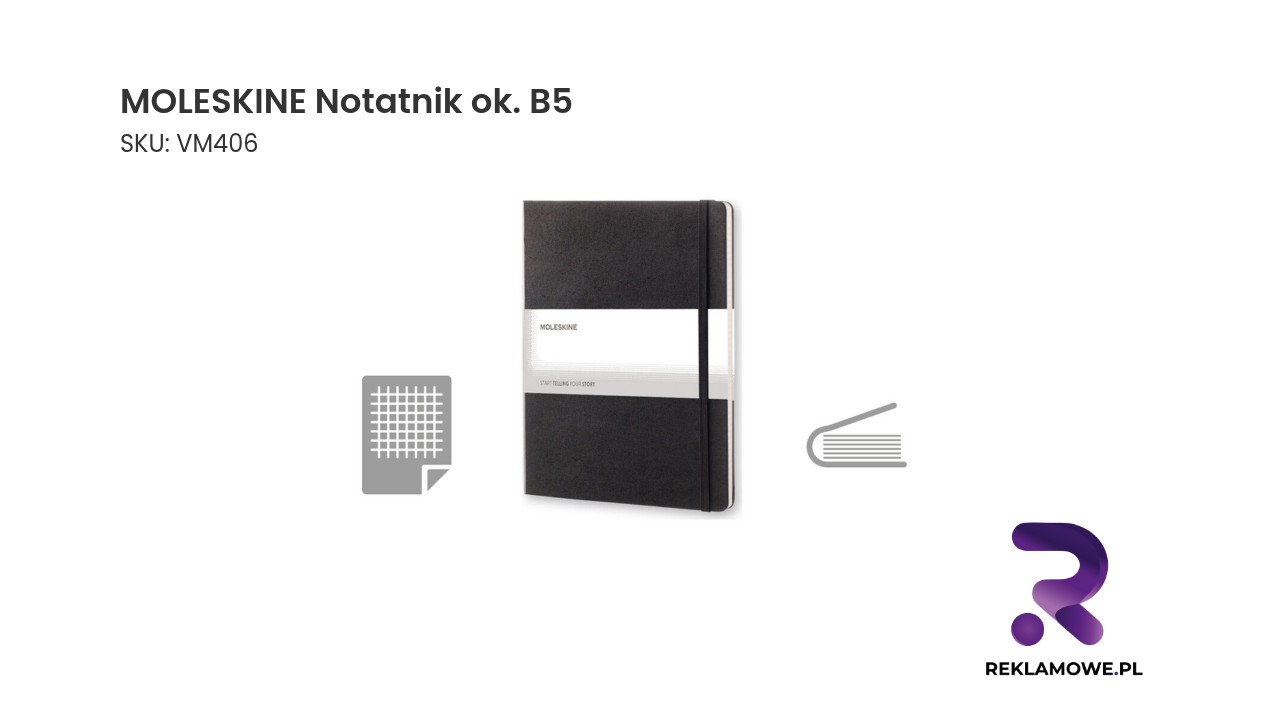 Notatnik MOLESKINE formatu około B5