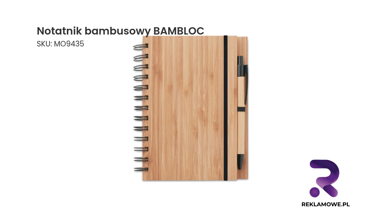 Ekologiczny notatnik wykonany z bambusa BAMBLOC
