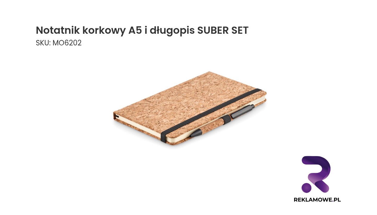 Notatnik korkowy A5 i długopis SUBER SET