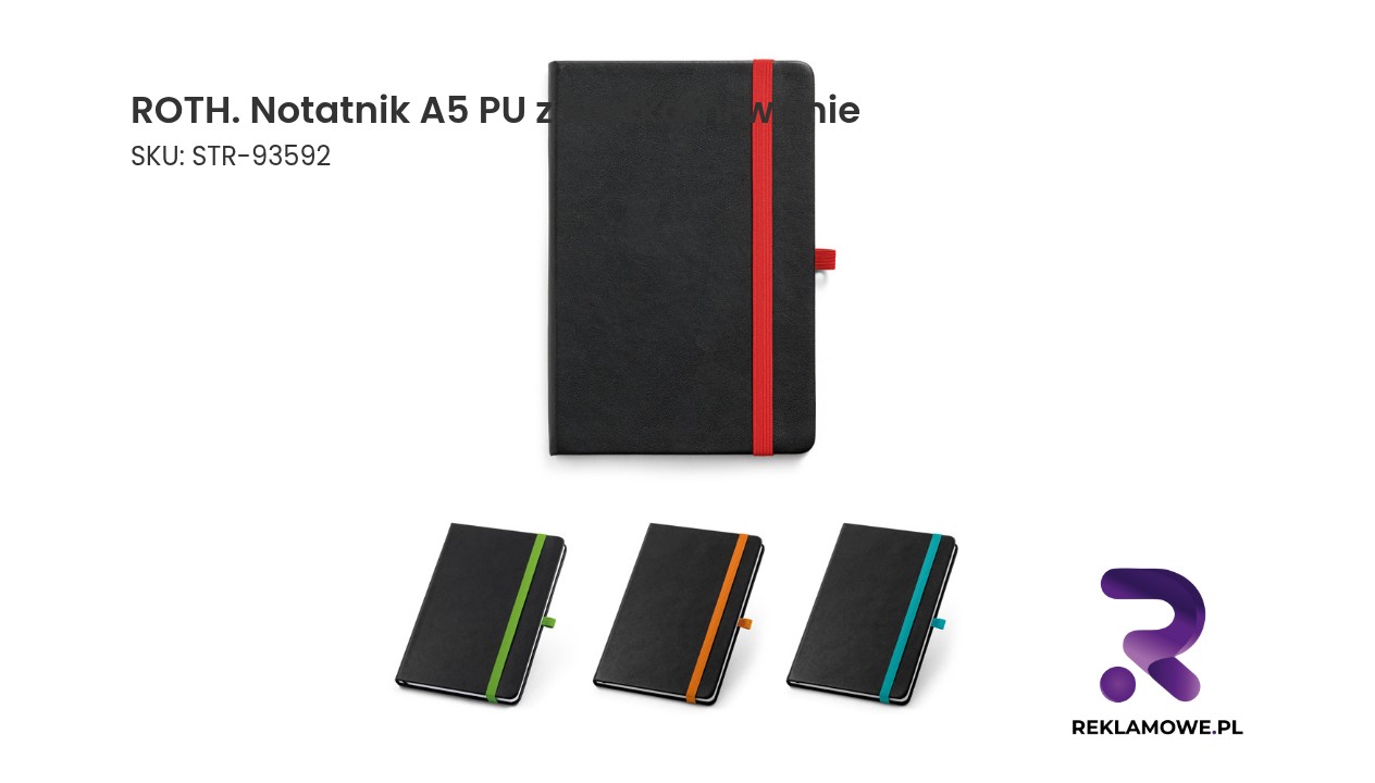 ROTH. Notatnik A5 PU z kartkami w linie Notatnik A5 PU ROTH z kartkami w linie
