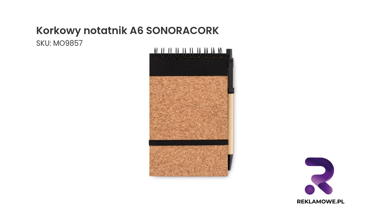 Korkowy notatnik A6 marki SONORACORK