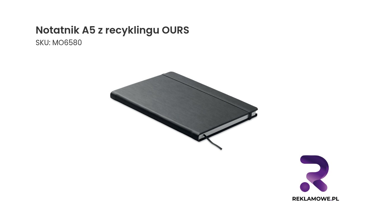 Notatnik A5 z recyklingu OURS Notatnik A5 z recyklingu OURS