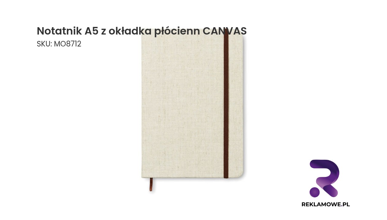 Notatnik A5 z okładką płócienną CANVAS – elegancki notes do codziennych zapisków