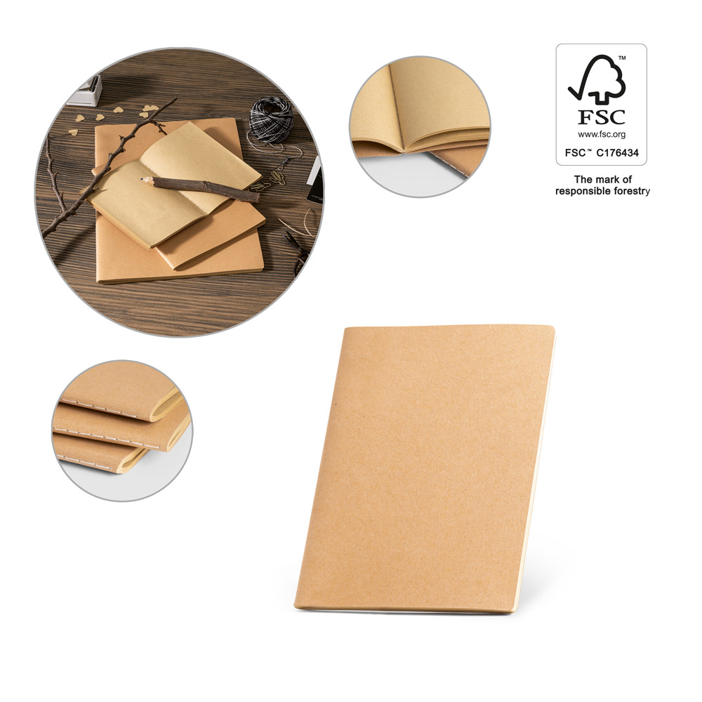 ALCOTT A5. Notes A5 w tekturowej okładce (250 g/m²) i zwykłe strony 93273_set