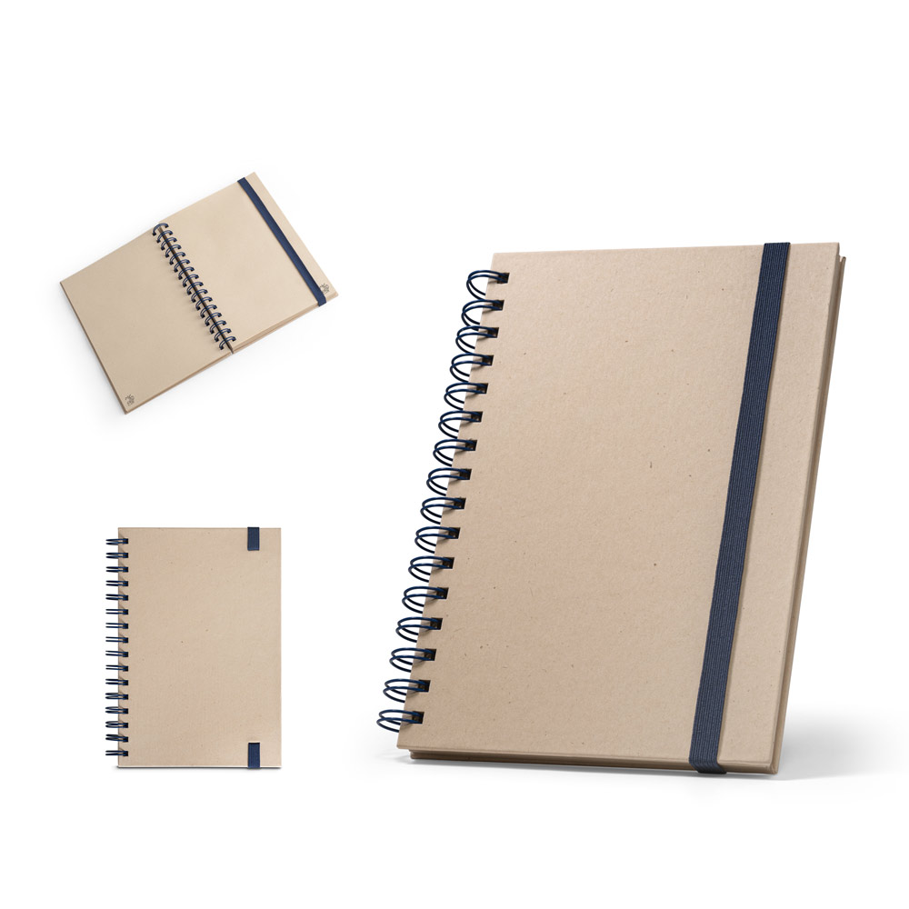 PROUST. Notatnik A5 z ringami, twarda okładka, wykonany z papieru z trzciny cukrowej (80% trzciny cukrowej) z gładkich kartek 93287_set