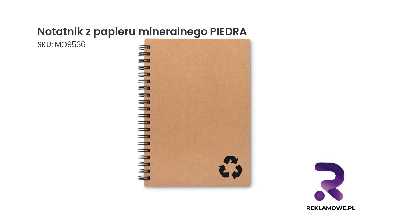 Notatnik z papieru mineralnego PIEDRA Notatnik z ekologicznego papieru mineralnego marki PIEDRA