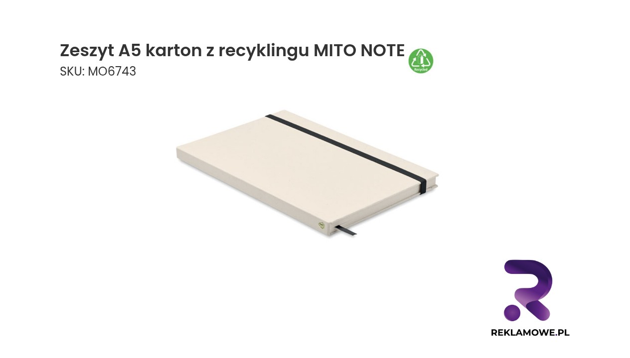 Zeszyt A5 karton z recyklingu MITO NOTE Zeszyt A5 z kartonu z recyklingu MITO NOTE